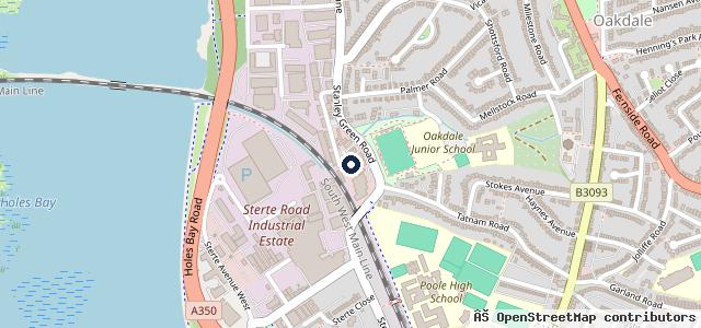 Map showing the location of Poole Motors Ltd
