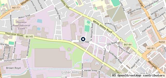 Map showing the location of Powerstart City Road Garage