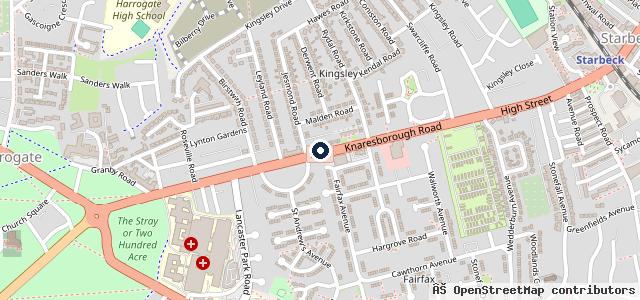 Map showing the location of Lookers Ford Harrogate