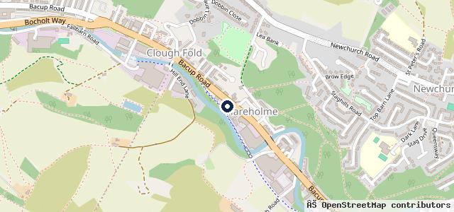 Map showing the location of Rossendale Exhaust Centre