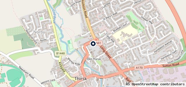 Map showing the location of Shine Automotive Thirsk