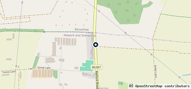 Map showing the location of Smiths Walesby Garage Co