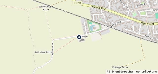 Map showing the location of Sleaford Mini Centre