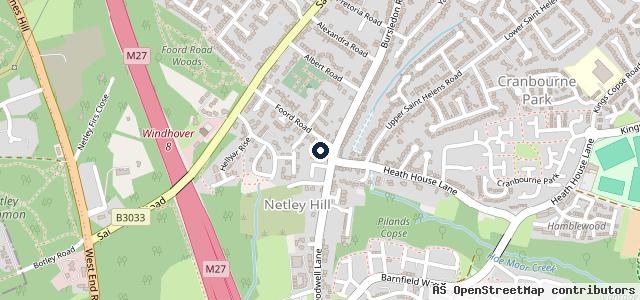 Map showing the location of Sundays Hill M O T Centre