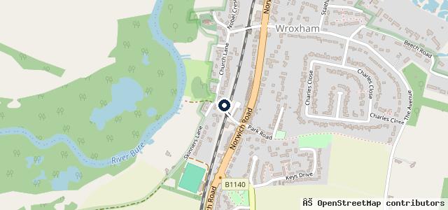 Map showing the location of P G Basey