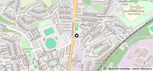 Map showing the location of Pentagon Huddersfield | SEAT and Motability