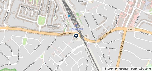 Map showing the location of Renault Orpington
