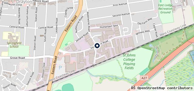 Map showing the location of Richmond MG Portsmouth