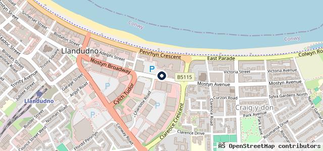 Map showing the location of Mochdre Garage Ltd - Llandudno