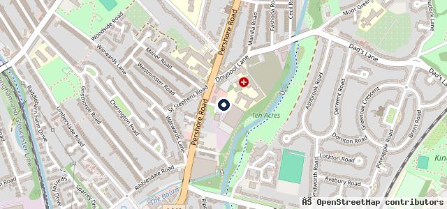 Map showing the location of Selly Oak Tyres Stirchley