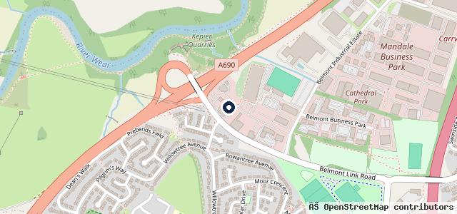 Map showing the location of SG Petch Durham
