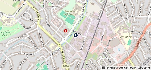 Map showing the location of Ancaster Nissan Epsom
