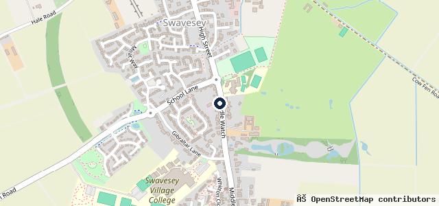 Map showing the location of Swavesey Garage