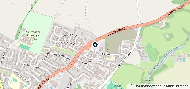 Map showing the location of Tetbury Audi