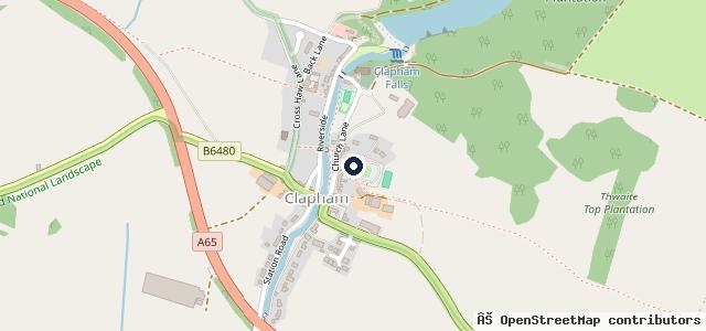 Map showing the location of Yorkshire Dales National Park Car Park - Clapham