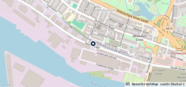 Map showing the location of Whiteinch MOT Centre
