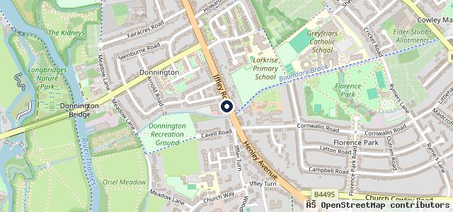 Map showing the location of Vertu Peugeot Oxford