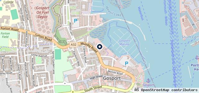 Map showing the location of Gosport Tyre & Exhaust