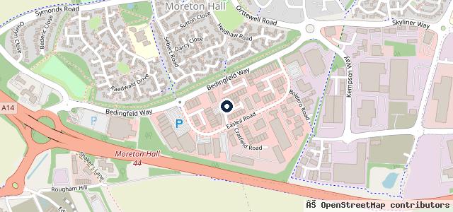 Map showing the location of ATS Euromaster Bury St. Edmunds