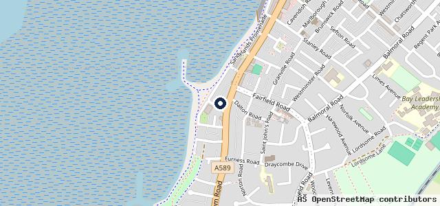 Map showing the location of Bay View Cars & Motorhomes