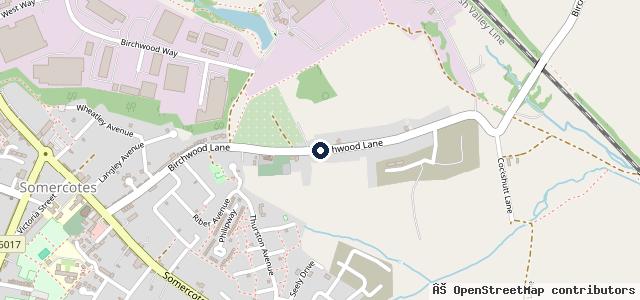 Map showing the location of Birchwood Motor Company