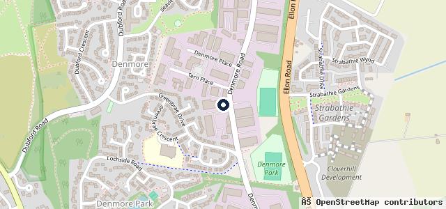 Map showing the location of Bridge of Don Garage
