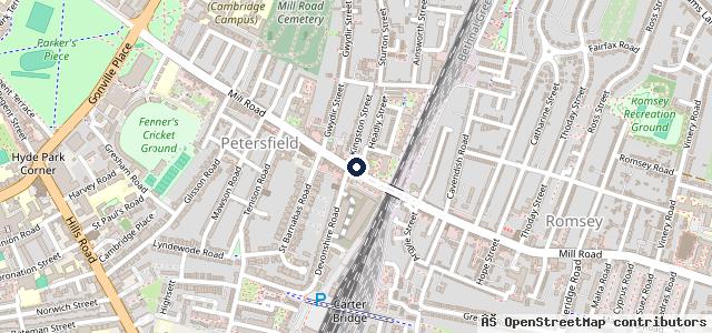 Map showing the location of Mill Road Depot