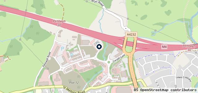 Map showing the location of Cardiff Audi