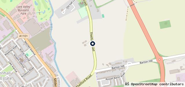 Map showing the location of Stratstone BMW Bury St Edmunds