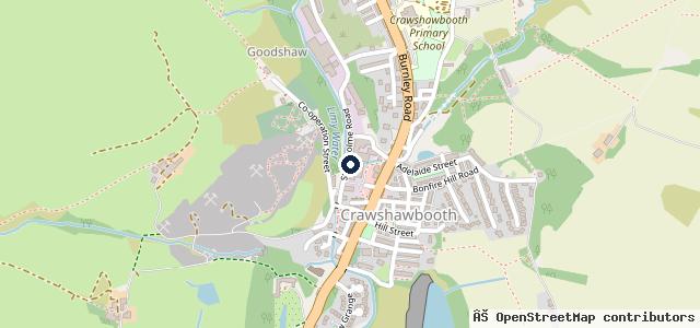 Map showing the location of Crawshaw Car Parts