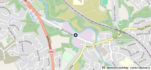Map showing the location of D J Autos Blackburn