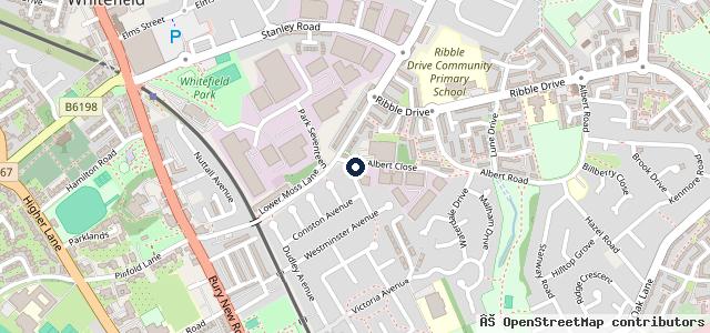 Map showing the location of Whitefield MOT Centre Ltd