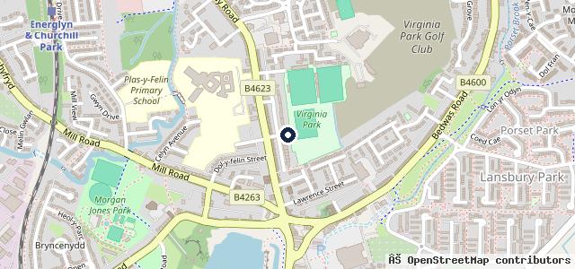 Map showing the location of Virginia Park Garage