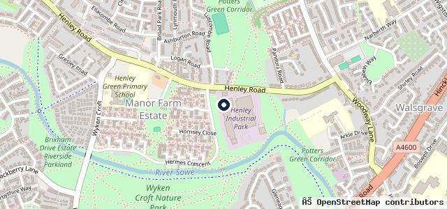 Map showing the location of G P Motors