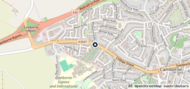 Map showing the location of Glassons Garage