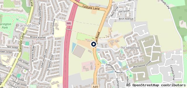 Map showing the location of Leyland Leisure Sales Trailer Centre