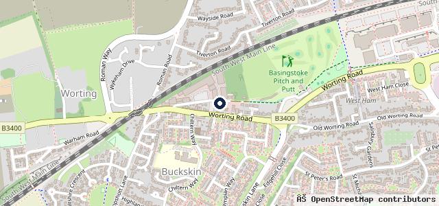 Map showing the location of Fast Fit Service Centre Ltd Car Servicing Basingstoke