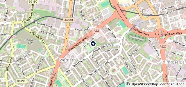 Map showing the location of Green's Automotive