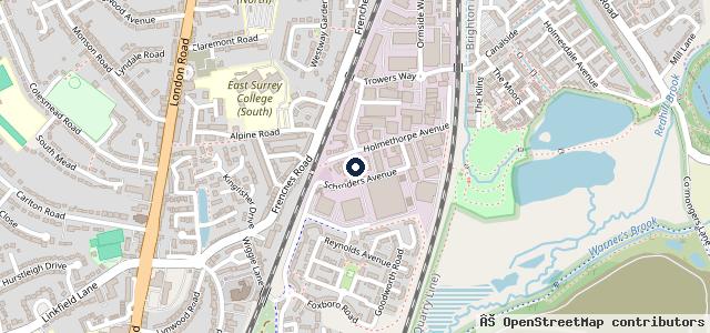 Map showing the location of Abbey Citroën Redhill