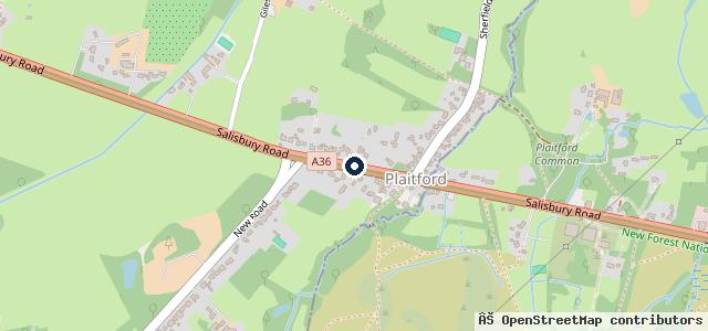 Map showing the location of Landford Car Centre