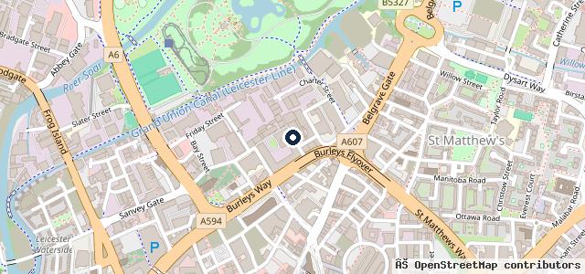 Map showing the location of Greg’s Automotive Ltd. car mechanic Leicester
