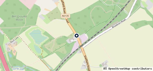 Map showing the location of Lidgett Garage