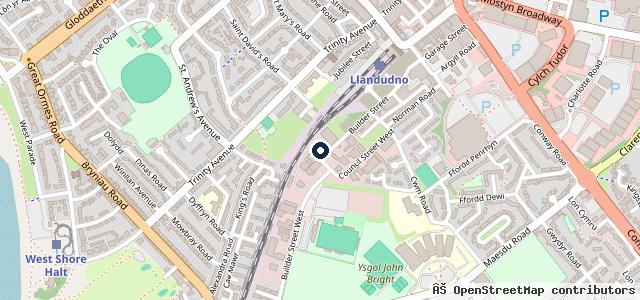 Map showing the location of Maesdu Garage
