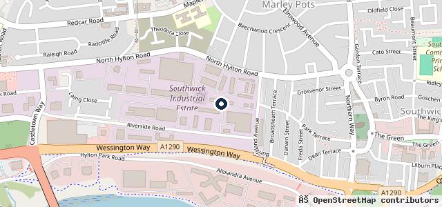Map showing the location of Maine road garage
