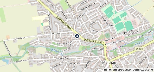 Map showing the location of Meltham Motors
