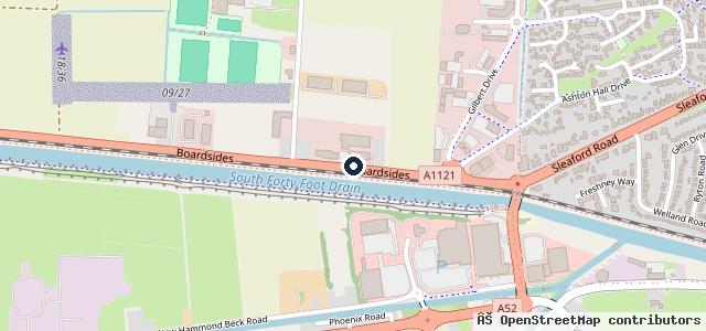 Map showing the location of Mercedes-Benz of Boston