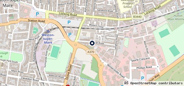 Map showing the location of Mercedes-Benz of Weston-super-Mare