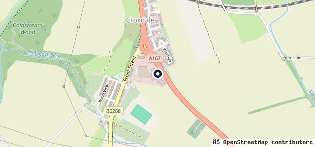 Map showing the location of MG Durham - Croxdale Group