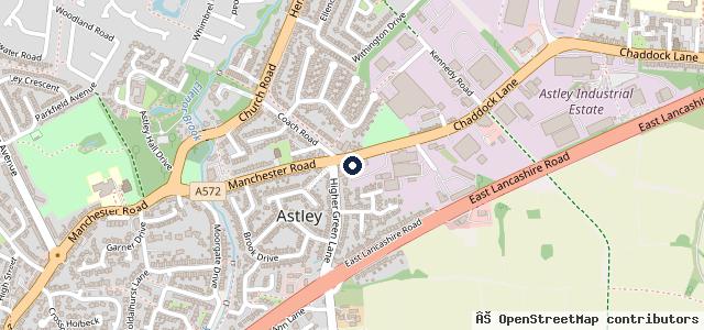 Map showing the location of Astley Mot &amp; Service | Manchester