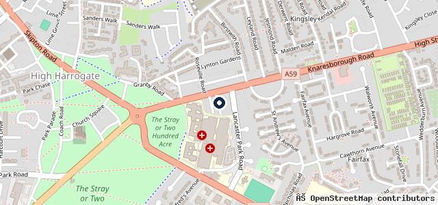 Map showing the location of Newnham Street Garage | Harrogate